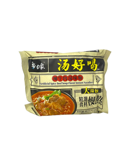 FIDEO INSTANTANEO CON SABOR CARNE PICANTE (BAIXIANG)111GR