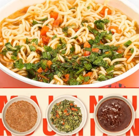 FIDEO INSTANTANEO CON SABOR A CARNE Y VERDURAS (BAIXIANG)125GR